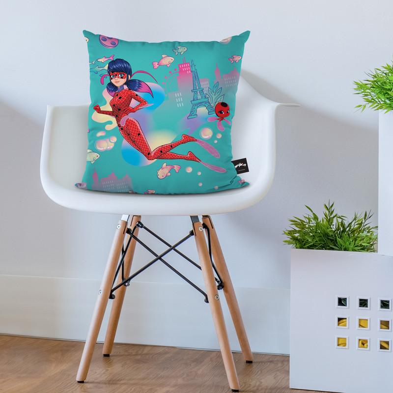 Ladybug Aqua Throw Pillow By Miraculous