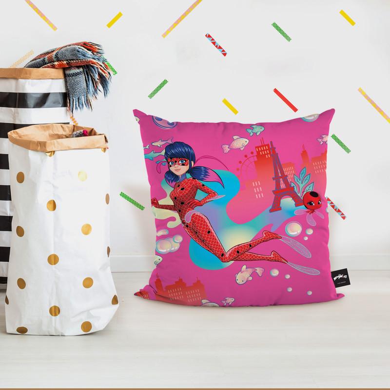 Ladybug Aqua Tikki Throw Pillow By Miraculous