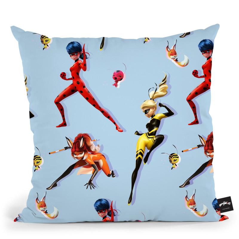 Ladybug And The Team Throw Pillow By Miraculous