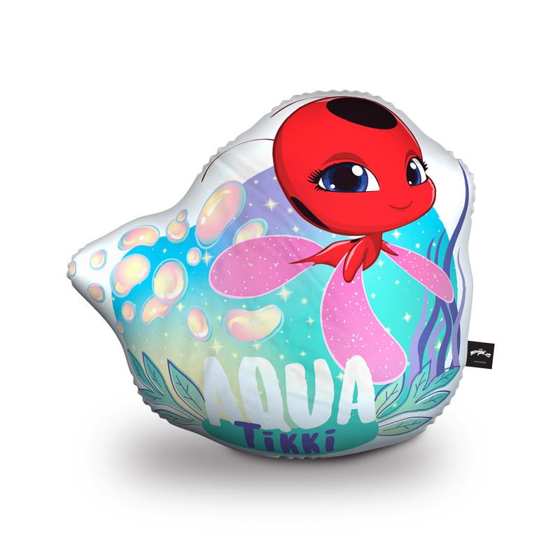 Aqua Tikki Throw Pillow By Miraculous