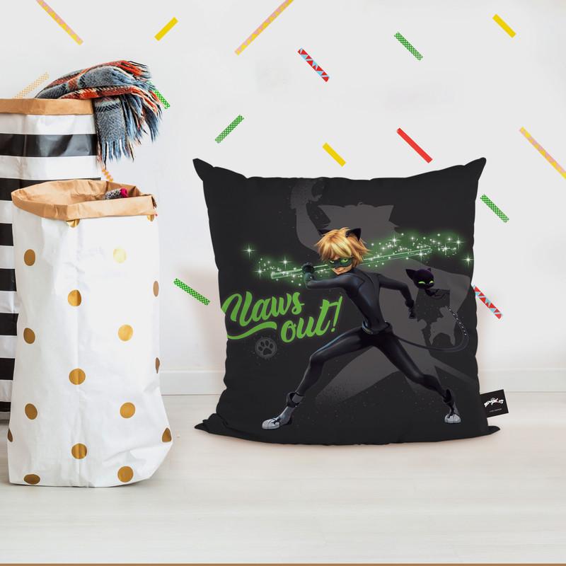Cat Noir Claws Out Throw Pillow By Miraculous