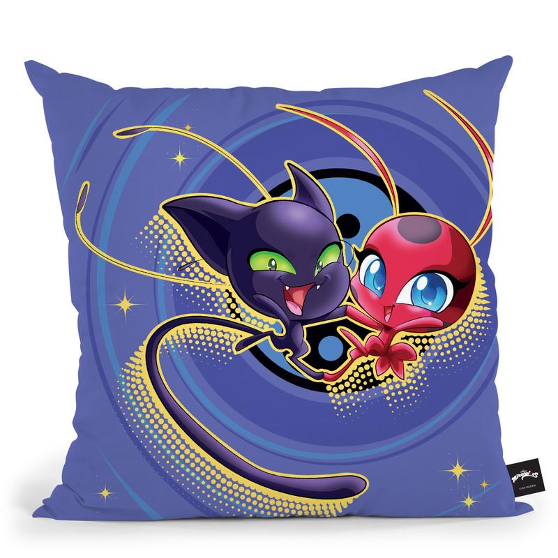 Tikki And Plagg Throw Pillow By Miraculous