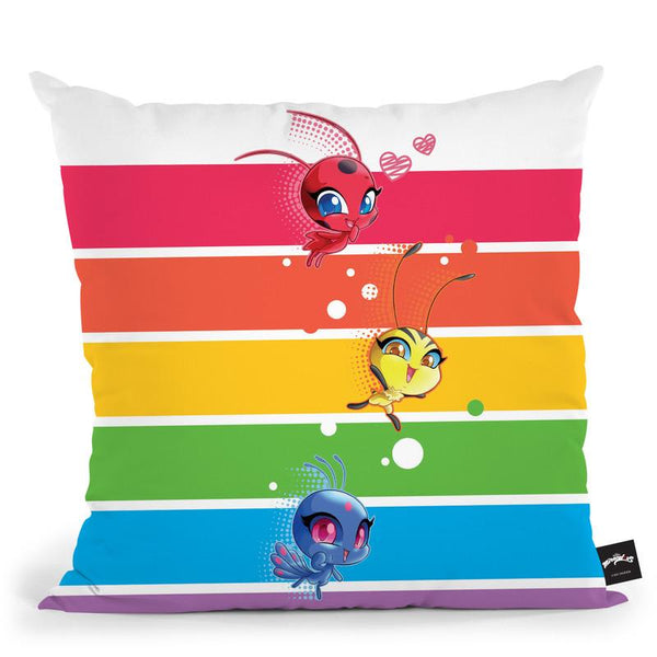 The Kwamis Tikki Pollen Duusuu Throw Pillow By Miraculous