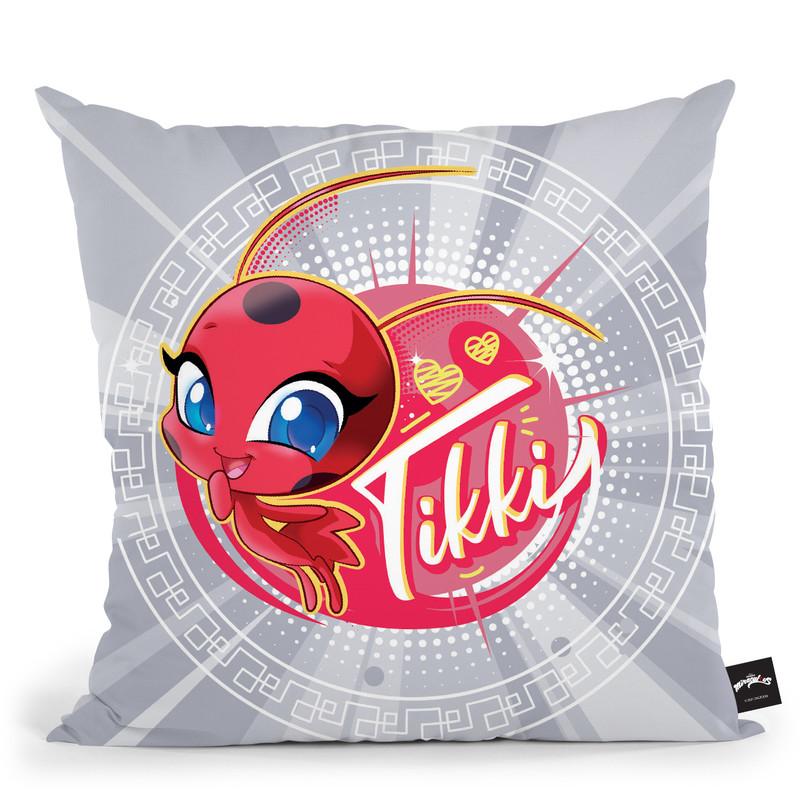 Tikki Gray Throw Pillow By Miraculous