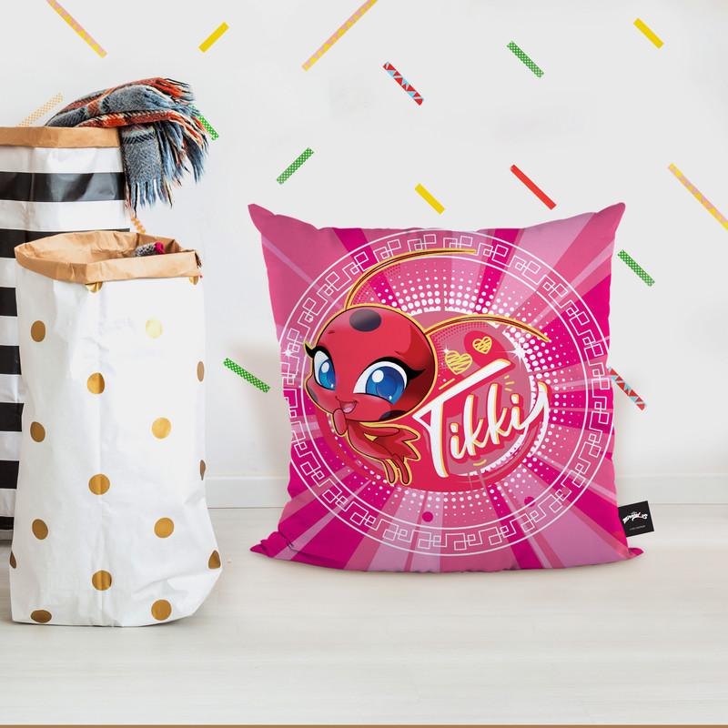 Tikki Pink Throw Pillow By Miraculous