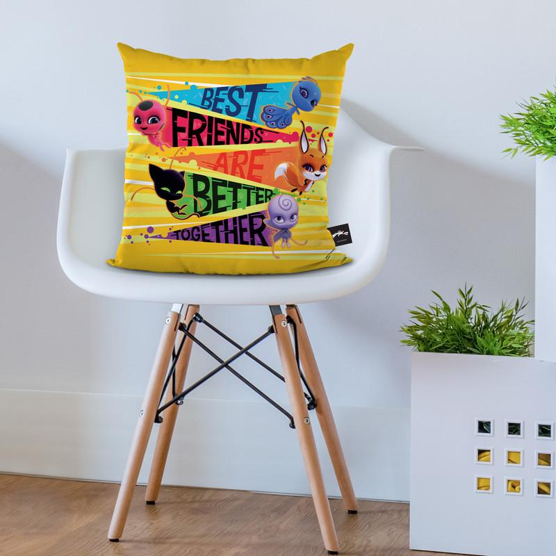 Best Friends Better Together Throw Pillow By Miraculous