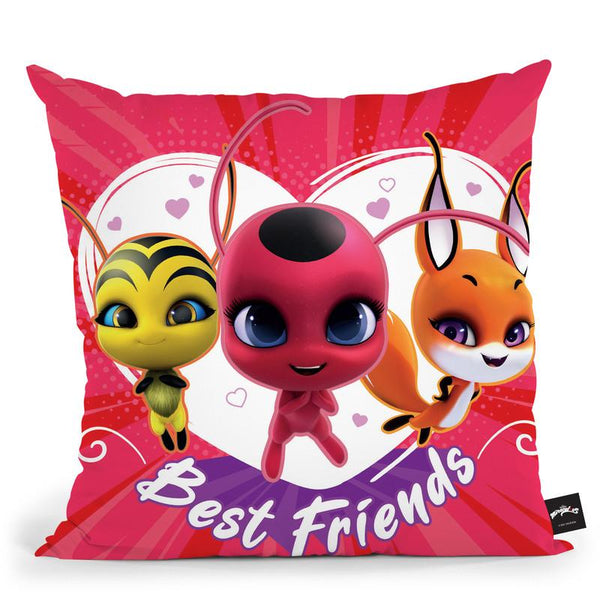 Best Friends Tikki Trixx Pollen Throw Pillow By Miraculous