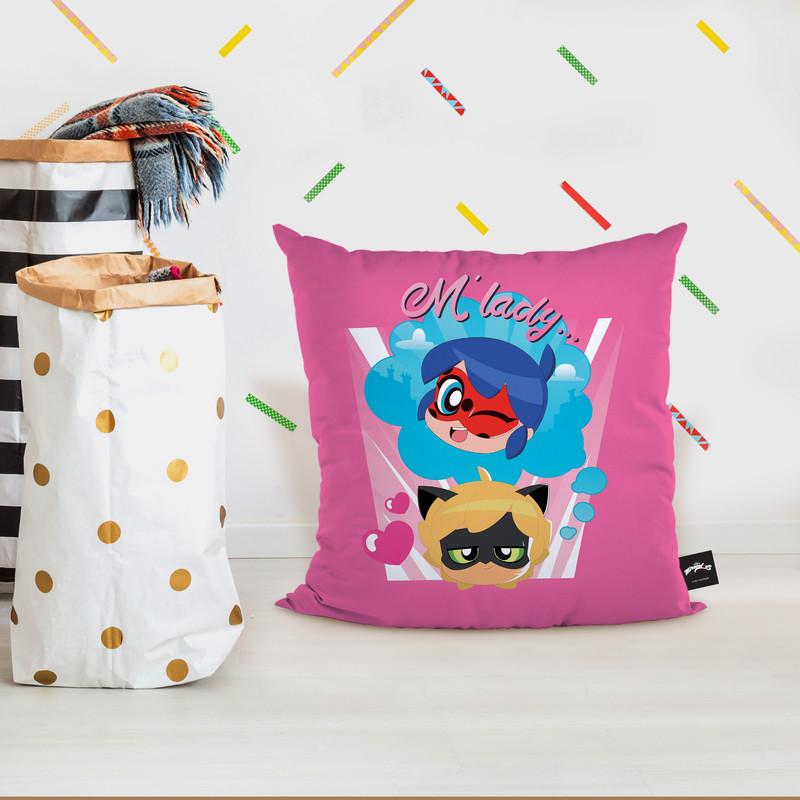 Ladybug Cat Noir M'Lady Throw Pillow By Miraculous