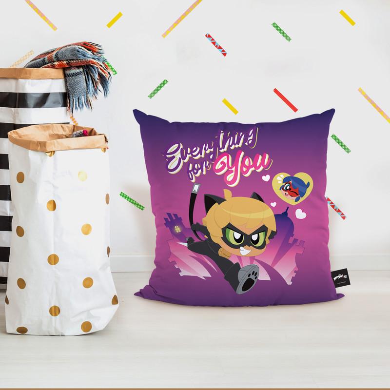 Cat Noir Everything For You Throw Pillow By Miraculous