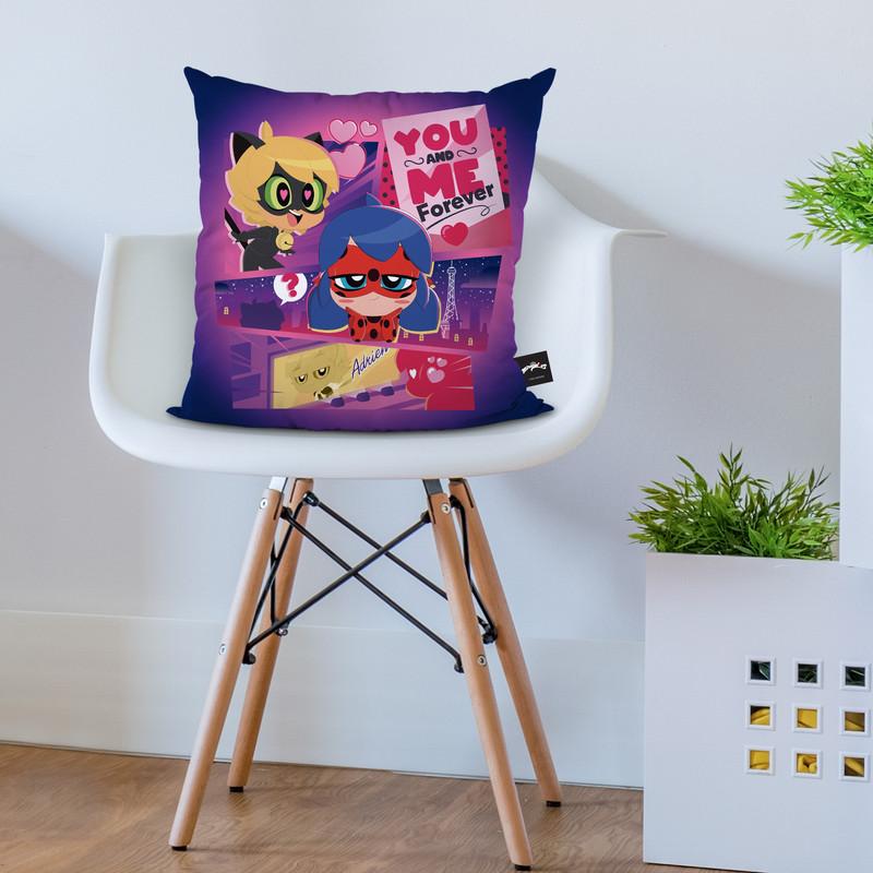Ladybug Cat Noir You And Me Forever Throw Pillow By Miraculous