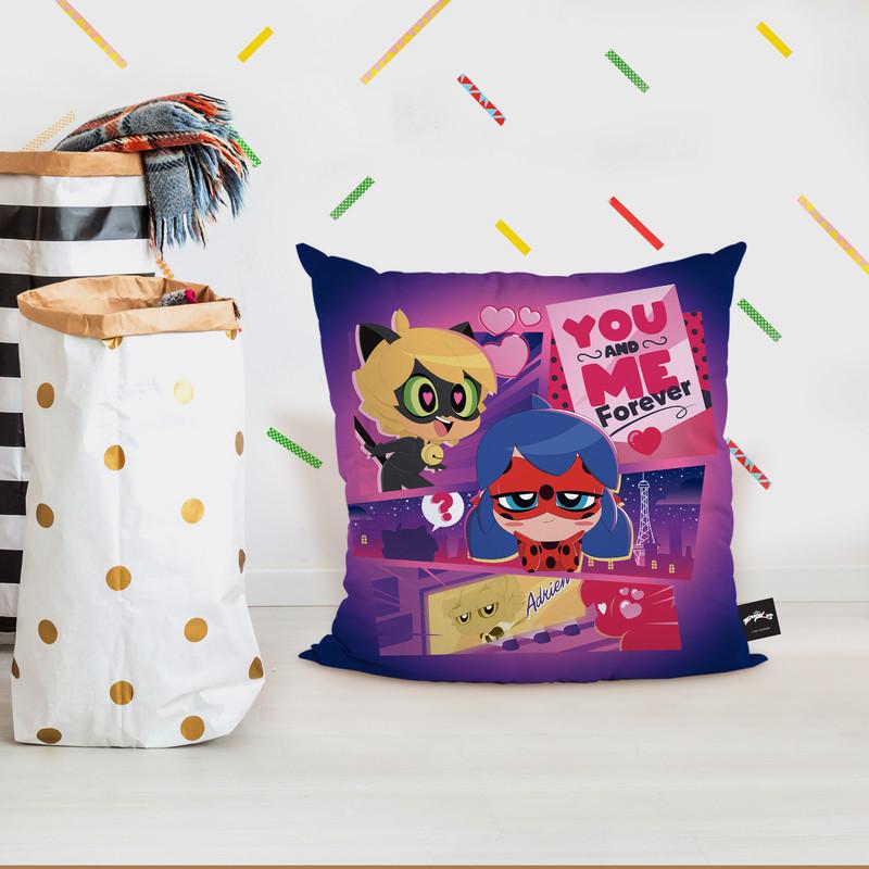 Ladybug Cat Noir You And Me Forever Throw Pillow By Miraculous