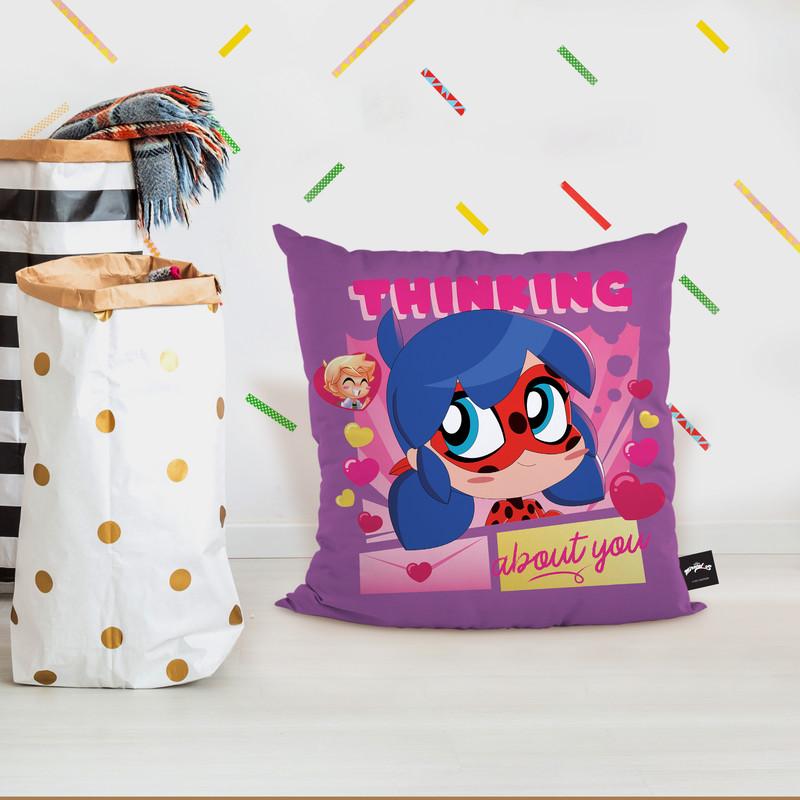 Ladybug Thinking About You Throw Pillow By Miraculous