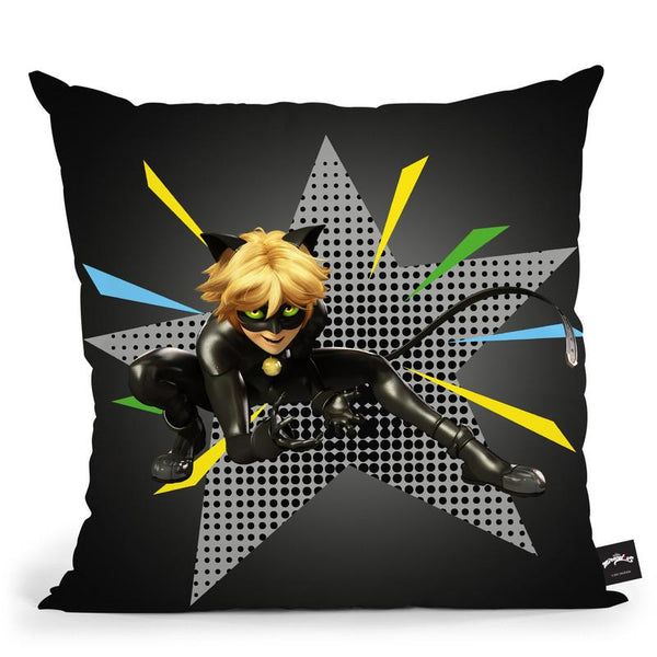 Cat Noir Pose Throw Pillow By Miraculous
