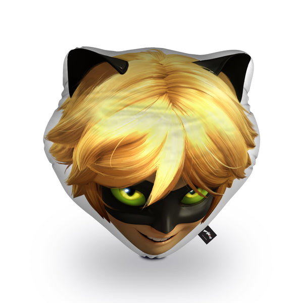 Cat Noir Head Throw Pillow By Miraculous