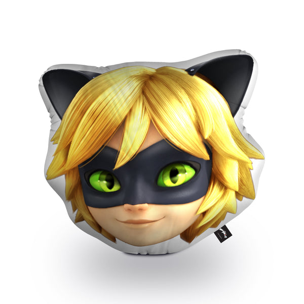 Cat Noir Head Throw Pillow By Miraculous