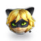 Cat Noir Head Throw Pillow By Miraculous