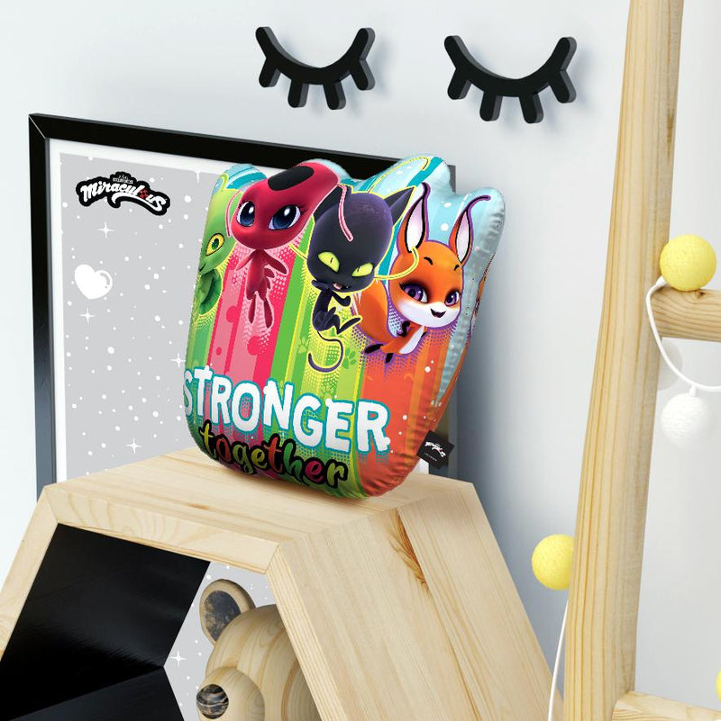 Stronger Together Tikki Plagg Trixx Wayzz I Throw Pillow By Miraculous