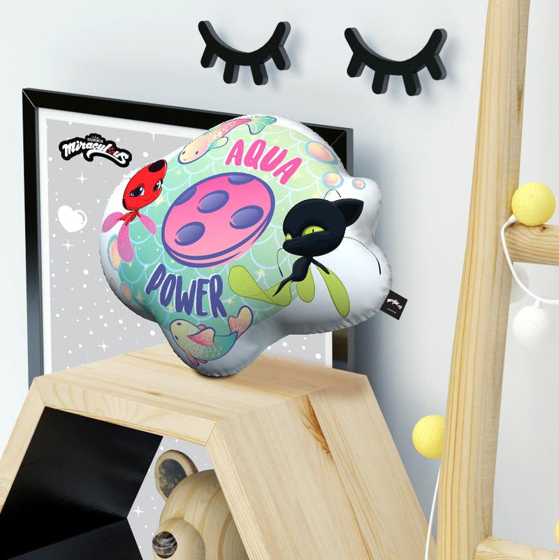Aqua Power Tikki Plagg Throw Pillow By Miraculous