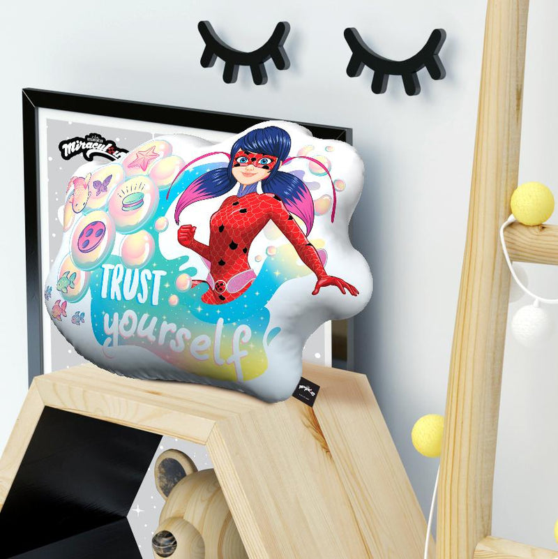 Trust Yourself Ladybug White Throw Pillow By Miraculous