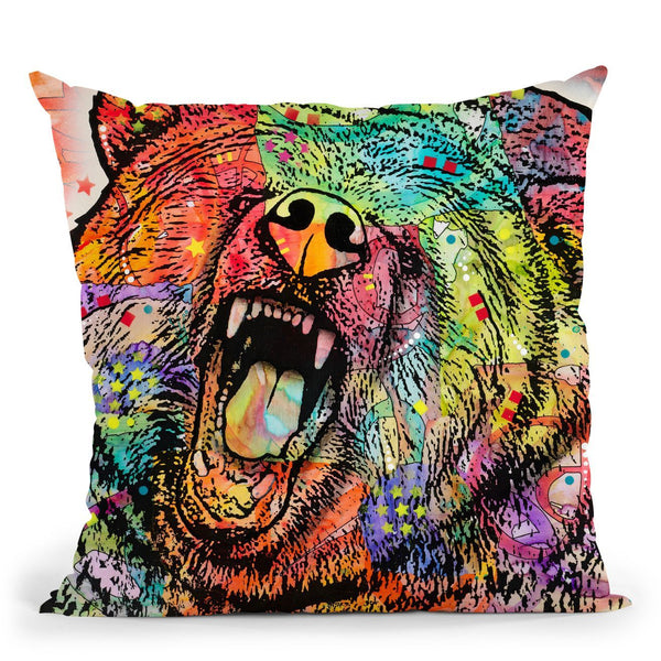 Grizzly Throw Pillow By Dean Russo
