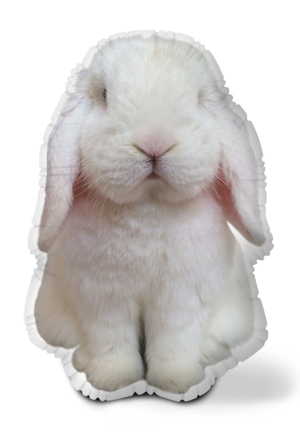 Very Fat Rabbit Sitting Throw Pillow